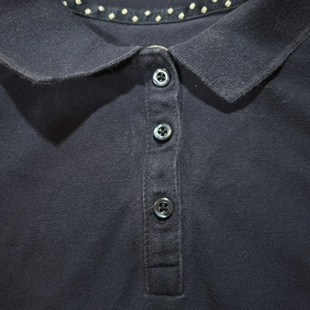 Girls Wonder Nation XL 14/16 girls navy blue polo short sleeve shirt with collar